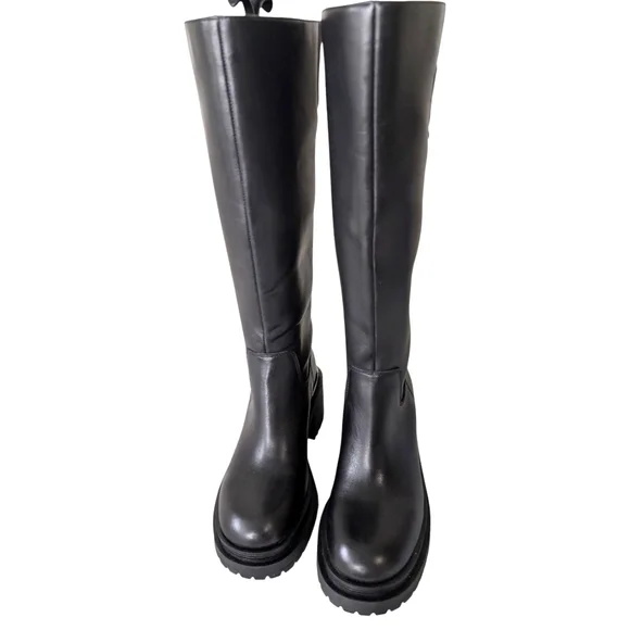New DKNY Paloma Logo Knee High Platform Boot in Black... Size 7 - Picture 6 of 12